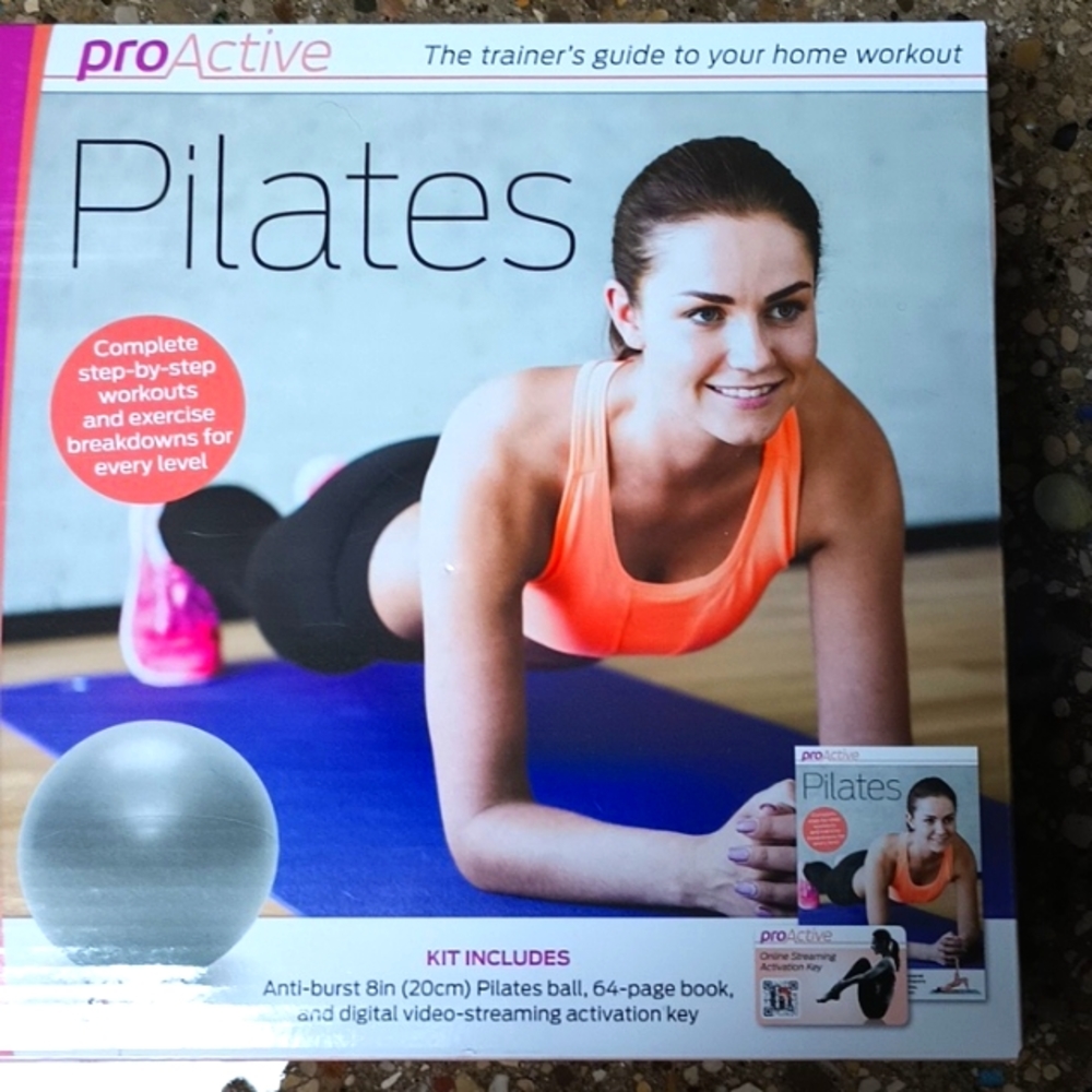 NWOT proActive Pilates 8in anti-burst Pilates ball